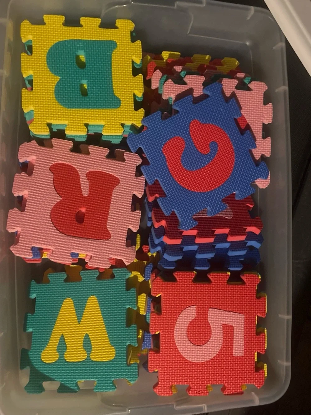 Foam alphabet and numbers puzzle